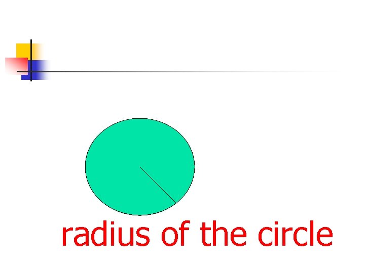 radius of the circle 