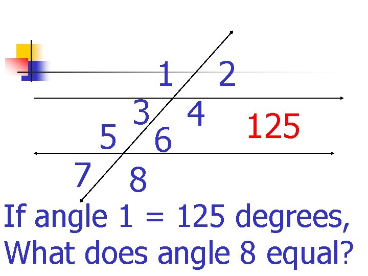 7 5 3 8 1 6 4 2 125 If angle 1 = 125