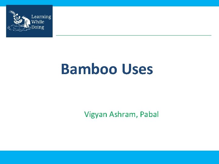 Bamboo Uses Vigyan Ashram, Pabal 