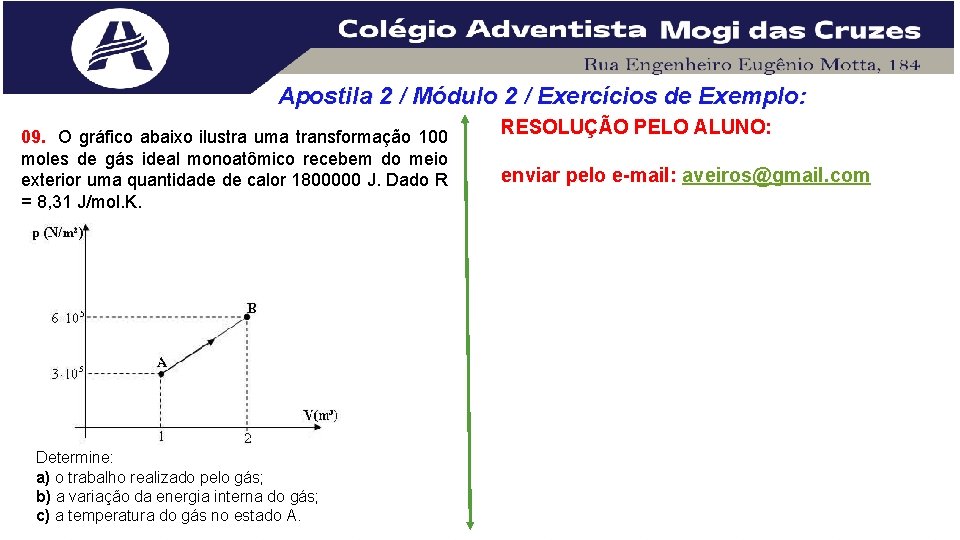 Apostila 2 / Módulo 2 / Exercícios de Exemplo: 09. O gráfico abaixo ilustra