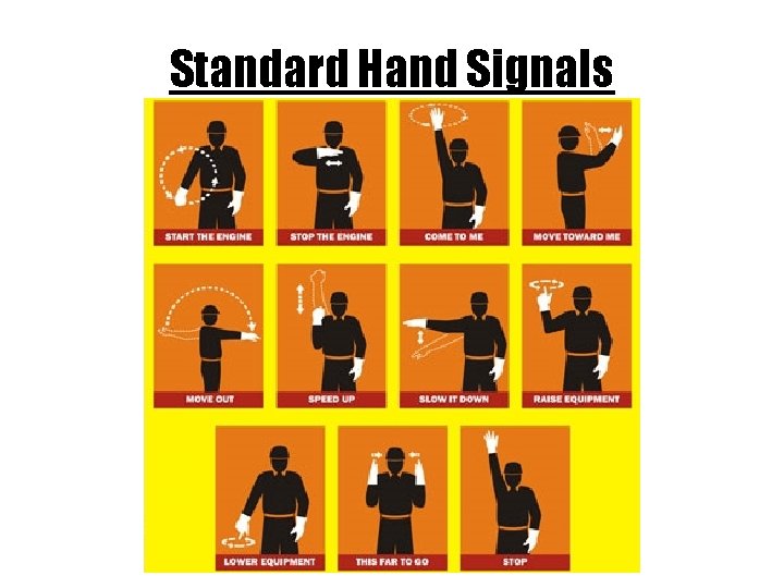 Standard Hand Signals 