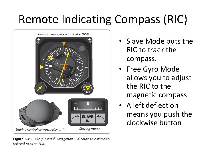 Remote Indicating Compass (RIC) • Slave Mode puts the RIC to track the compass.