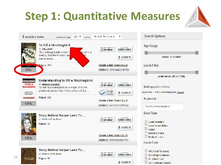 Step 1: Quantitative Measures 28 