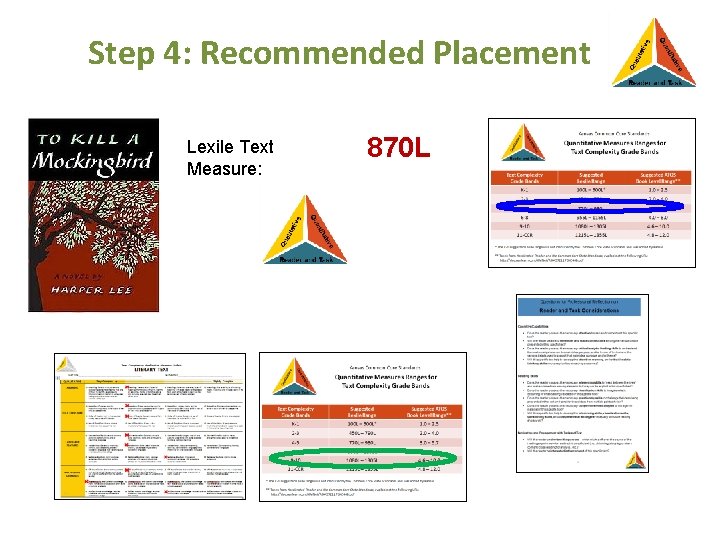 Step 4: Recommended Placement Lexile Text Measure: 870 L 