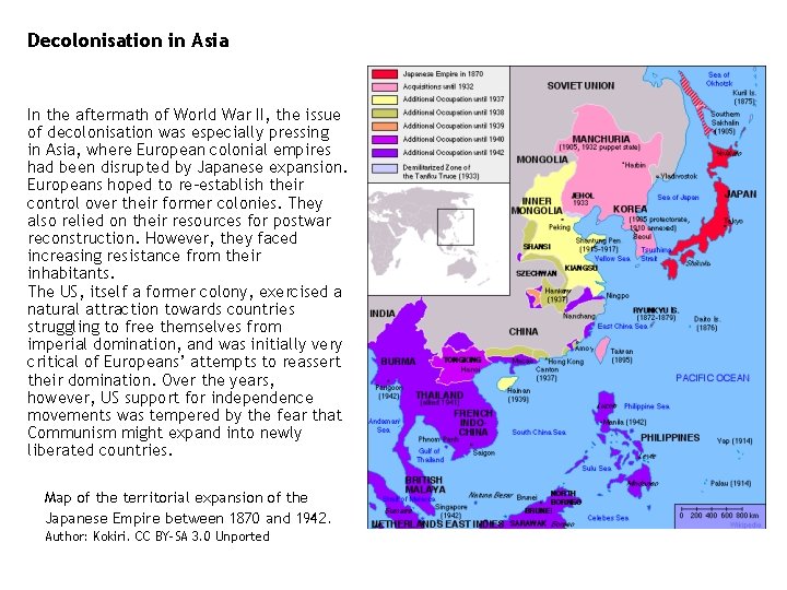 Decolonisation in Asia In the aftermath of World War II, the issue of decolonisation Decolonisation in Asia In the aftermath of World War II, the issue of decolonisation