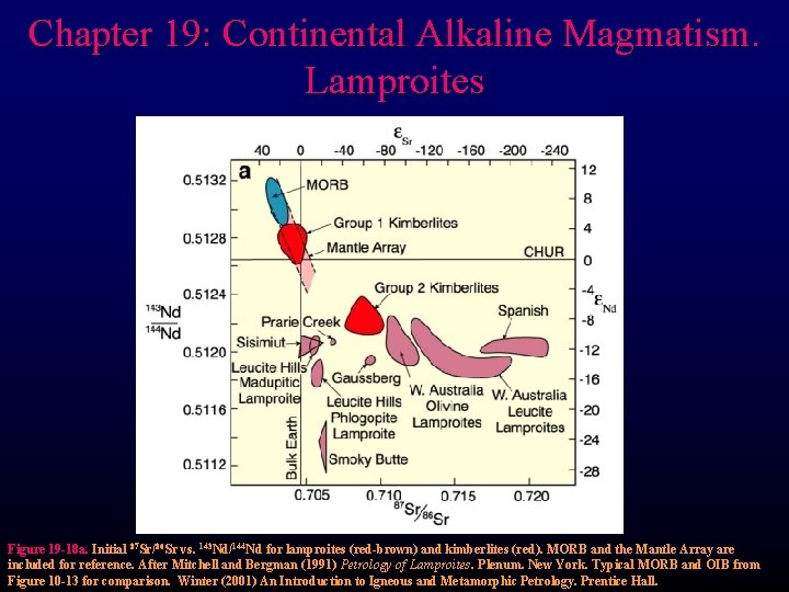 Chapter 19: Continental Alkaline Magmatism. Lamproites Figure 19 -18 a. Initial 87 Sr/86 Sr