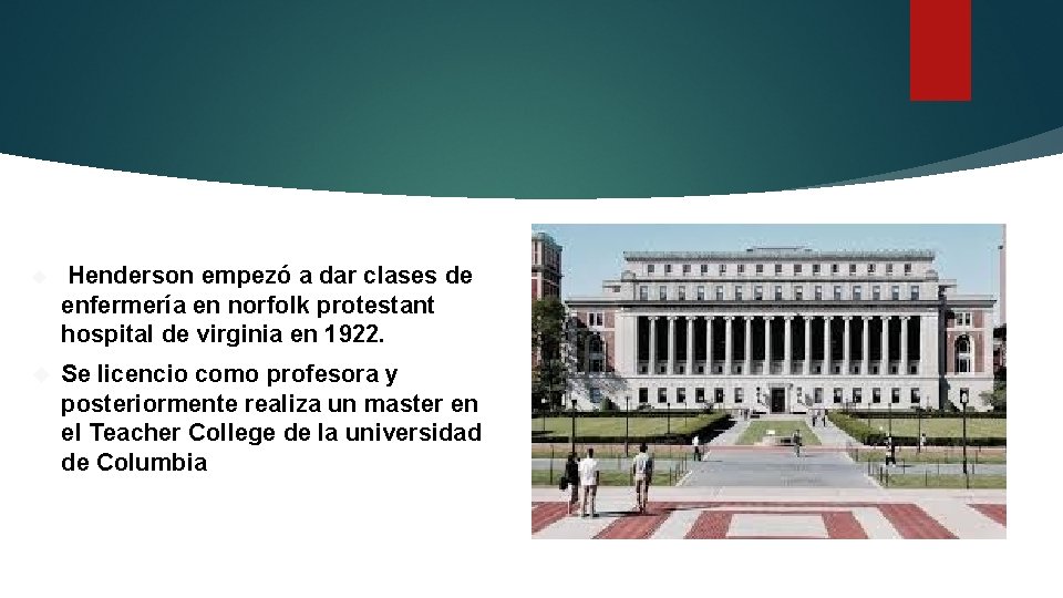  Henderson empezó a dar clases de enfermería en norfolk protestant hospital de virginia