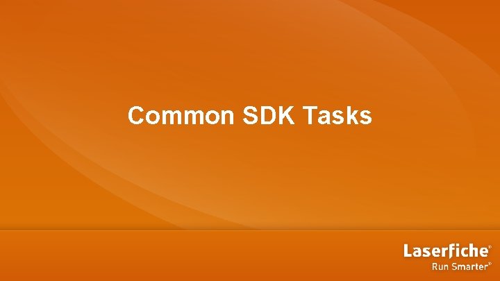 Common SDK Tasks 