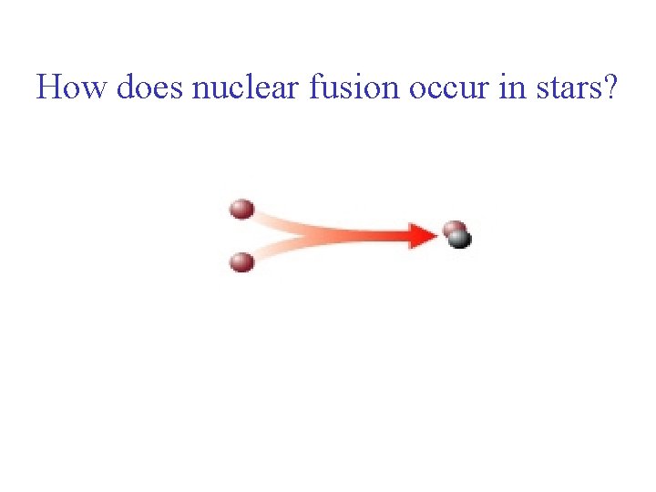 How does nuclear fusion occur in stars? 