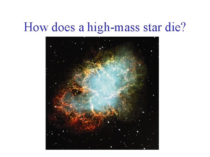 How does a high-mass star die? 