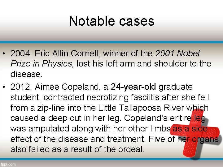 Notable cases • 2004: Eric Allin Cornell, winner of the 2001 Nobel Prize in
