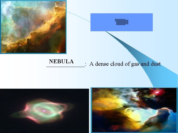 NEBULA _______: A dense cloud of gas and dust 