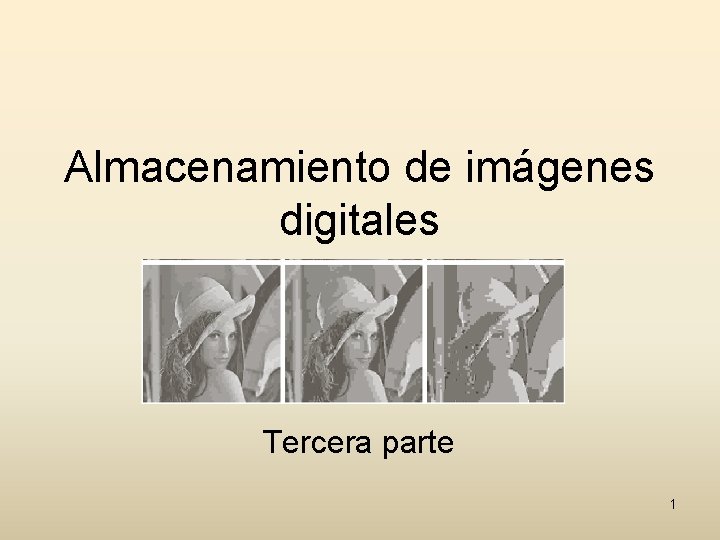 Almacenamiento de imágenes digitales Tercera parte 1 
