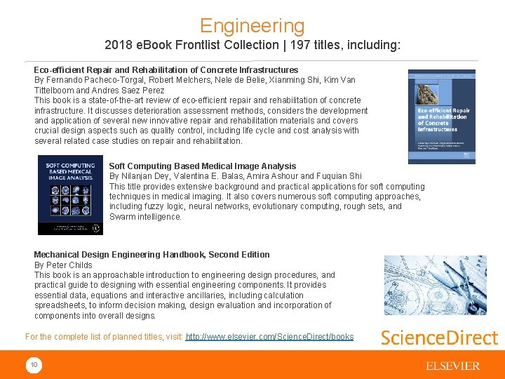 Engineering 2018 e. Book Frontlist Collection | 197 titles, including: Eco-efficient Repair and Rehabilitation