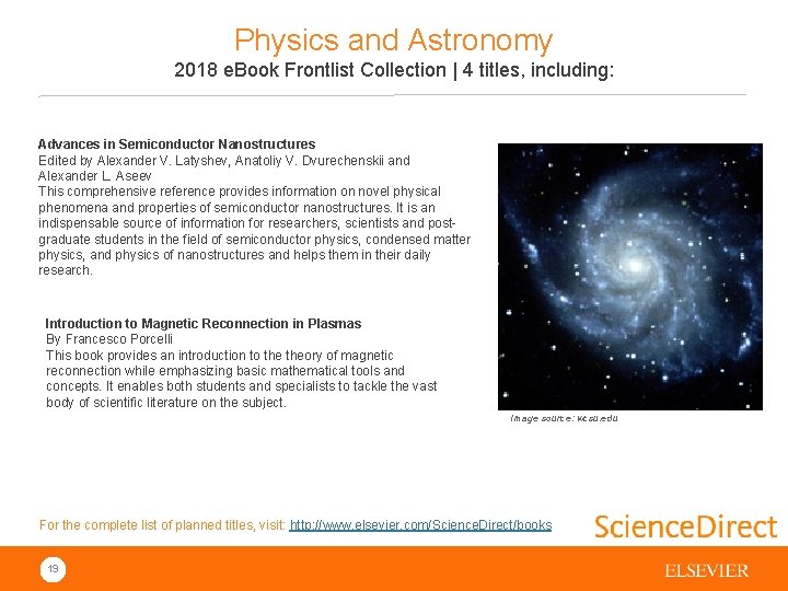 Physics and Astronomy 2018 e. Book Frontlist Collection | 4 titles, including: Support researchers’