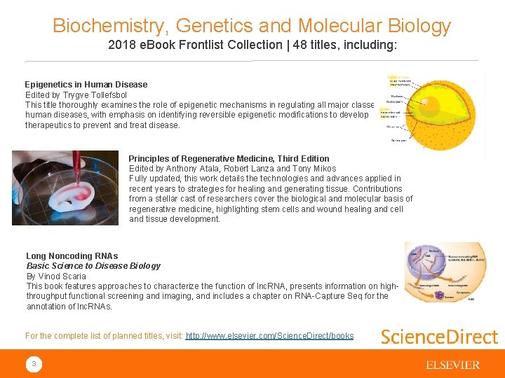 Biochemistry, Genetics and Molecular Biology 2018 e. Book Frontlist Collection | 48 titles, including: