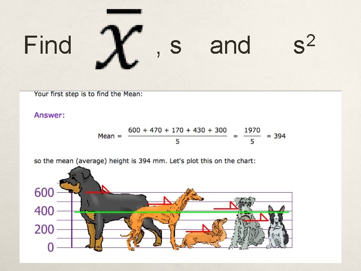 Find , s and 2 s 