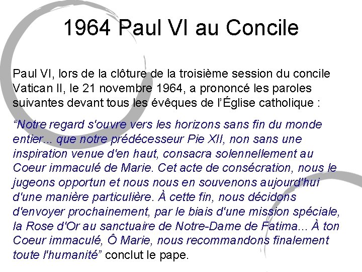 1964 Paul VI au Concile Paul VI, lors de la clôture de la troisième