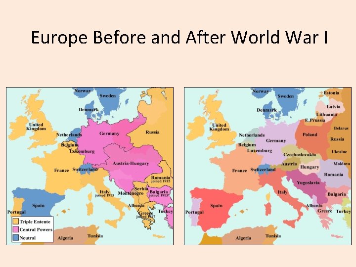 Europe Before and After World War I 