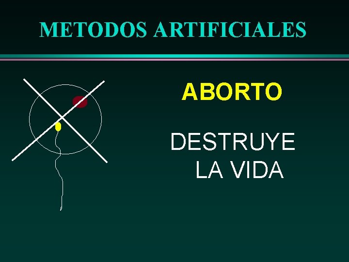 METODOS ARTIFICIALES ABORTO DESTRUYE LA VIDA 