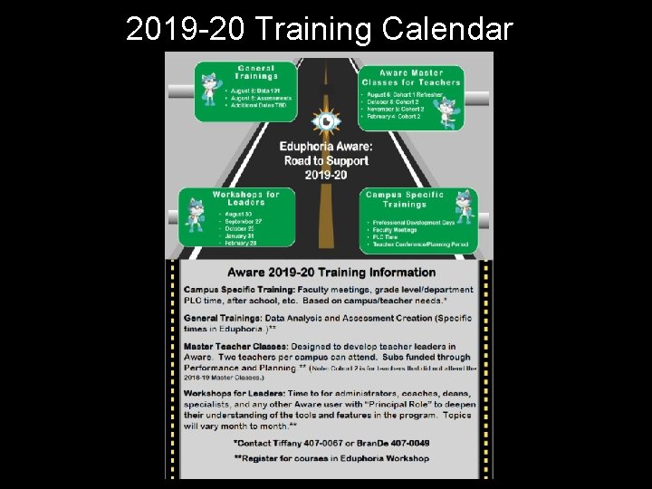 2019 -20 Training Calendar 