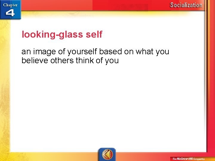 looking-glass self an image of yourself based on what you believe others think of