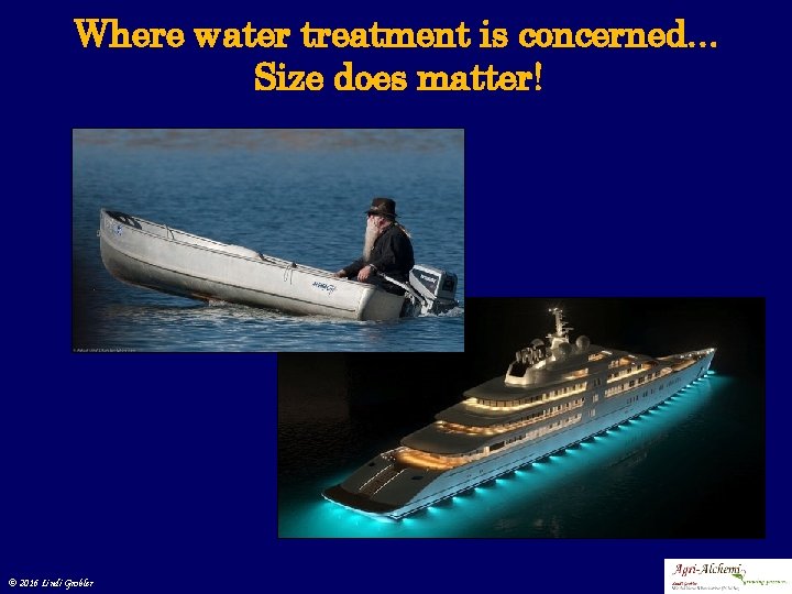 Where water treatment is concerned… Size does matter! © 2016 Lindi Grobler 