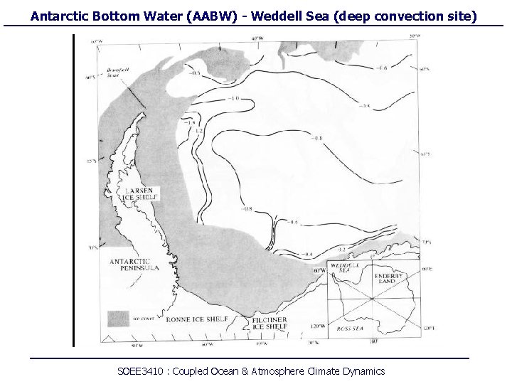 Antarctic Bottom Water (AABW) - Weddell Sea (deep convection site) SOEE 3410 : Coupled