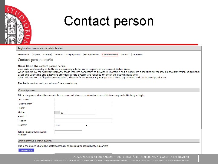 Contact person 