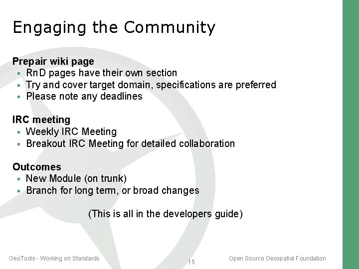 Engaging the Community Prepair wiki page Rn. D pages have their own section Try Engaging the Community Prepair wiki page Rn. D pages have their own section Try