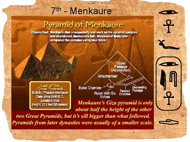 7 th - Menkaure 