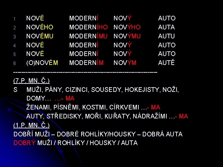 NOVÉ MODERNÍ NOVÝ AUTO 2 NOVÉHO MODERNÍHO NOVÝHO AUTA 3 NOVÉMU MODERNÍMU NOVÝMU AUTU