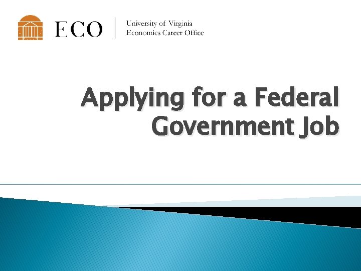 Applying for a Federal Government Job 