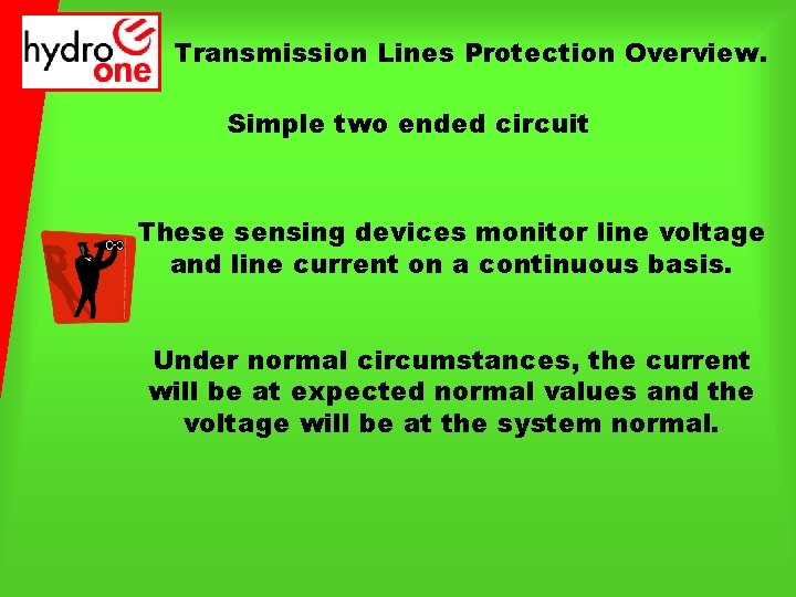Transmission Lines Protection Overview. Simple two ended circuit These sensing devices monitor line voltage