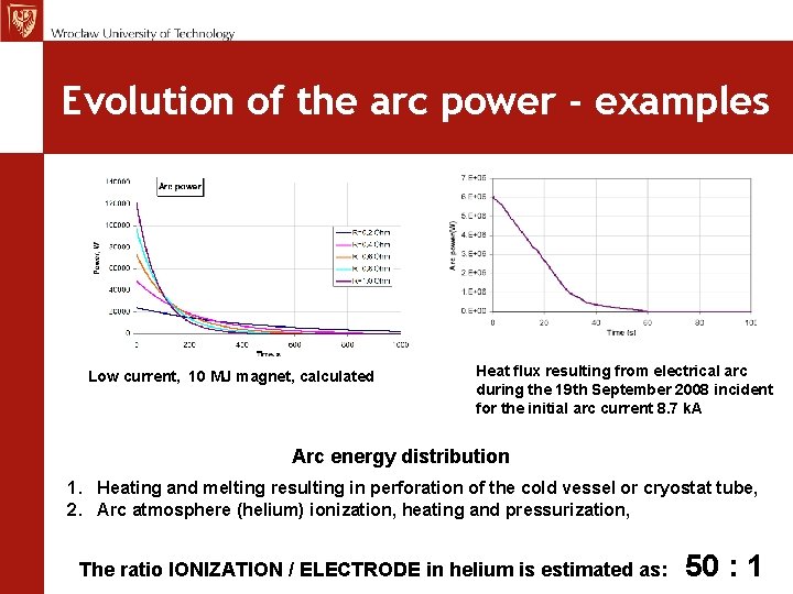 MCh, TE Seminar 12. 11. 09 Evolution of the arc power - examples Low