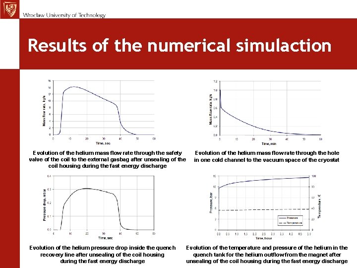 MCh, TE Seminar 12. 11. 09 Results of the numerical simulaction Evolution of the