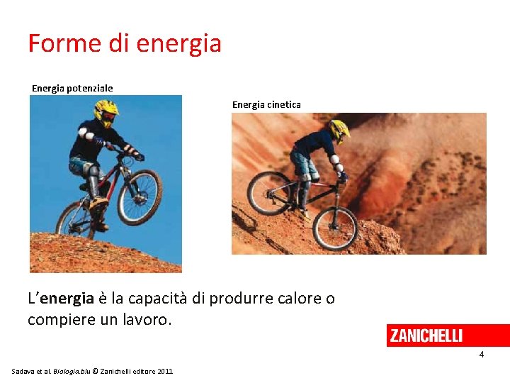 Forme di energia Energia potenziale Energia cinetica L’energia è la capacità di produrre calore