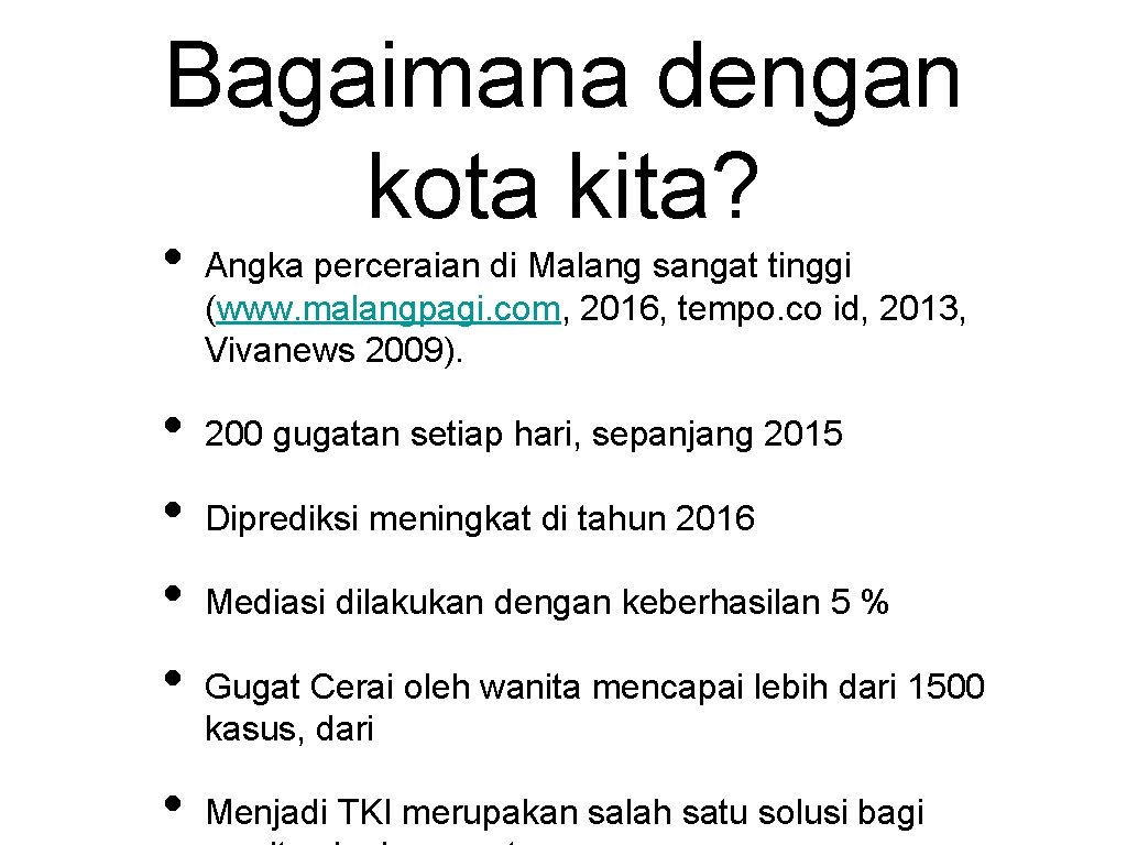 Bagaimana dengan kota kita? • • • Angka perceraian di Malang sangat tinggi (www.