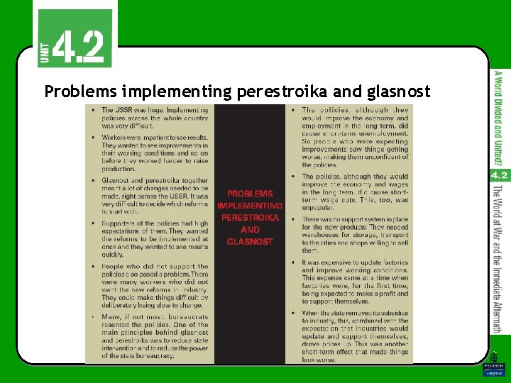 Problems implementing perestroika and glasnost 