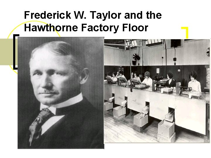 Frederick W. Taylor and the Hawthorne Factory Floor 