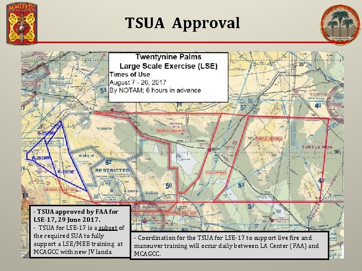 TSUA Approval - TSUA approved by FAA for LSE-17, 29 June 2017. - TSUA