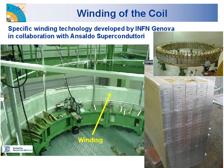 Winding of the Coil Specific winding technology developed by INFN Genova in collaboration with