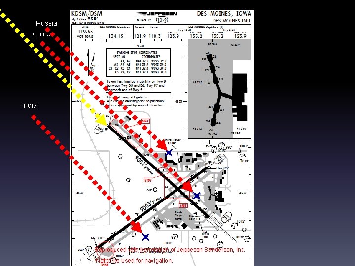 Russia China India Reproduced with permission of Jeppesen Sanderson, Inc. Not to be used