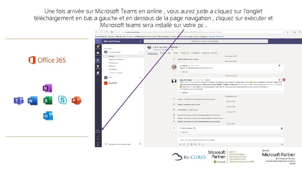 Une fois arrivée sur Microsoft Teams en online , vous aurez juste a cliquez