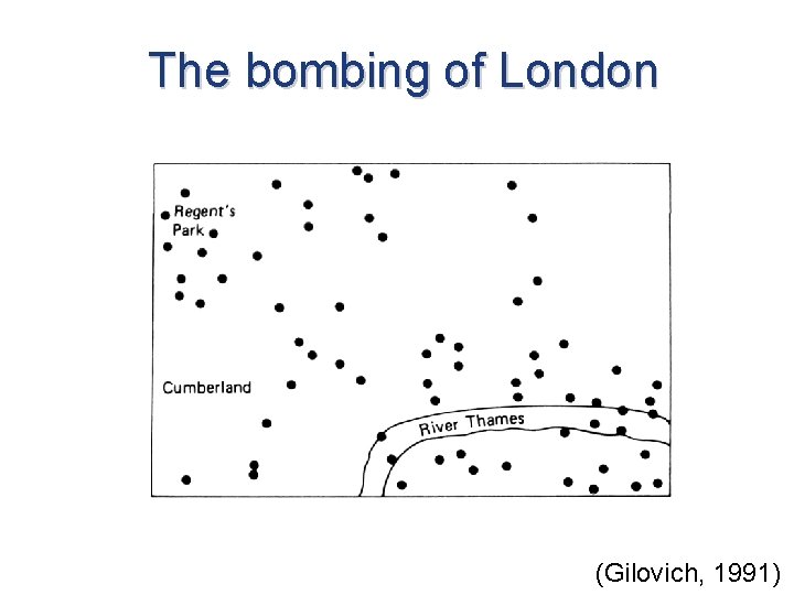 The bombing of London (Gilovich, 1991) 