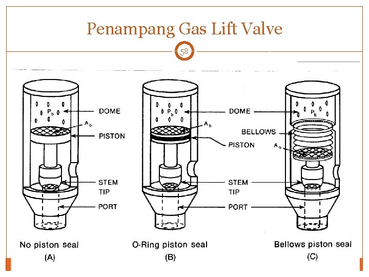 Penampang Gas Lift Valve 58 