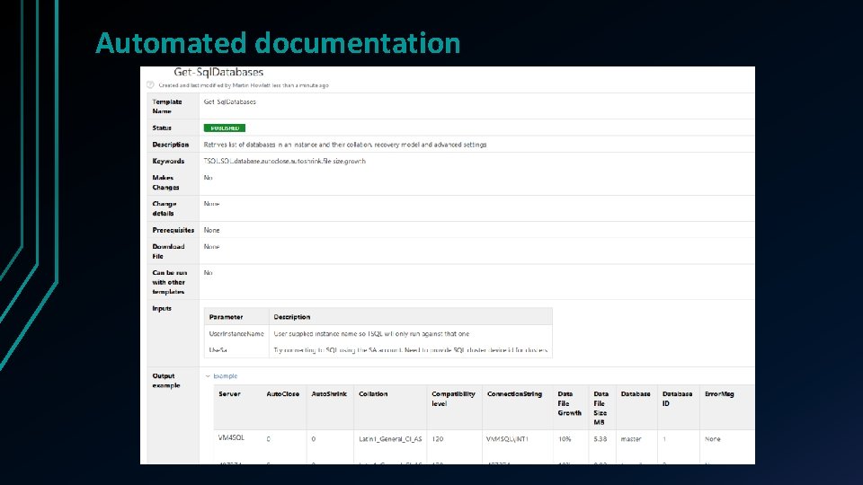 Automated documentation 