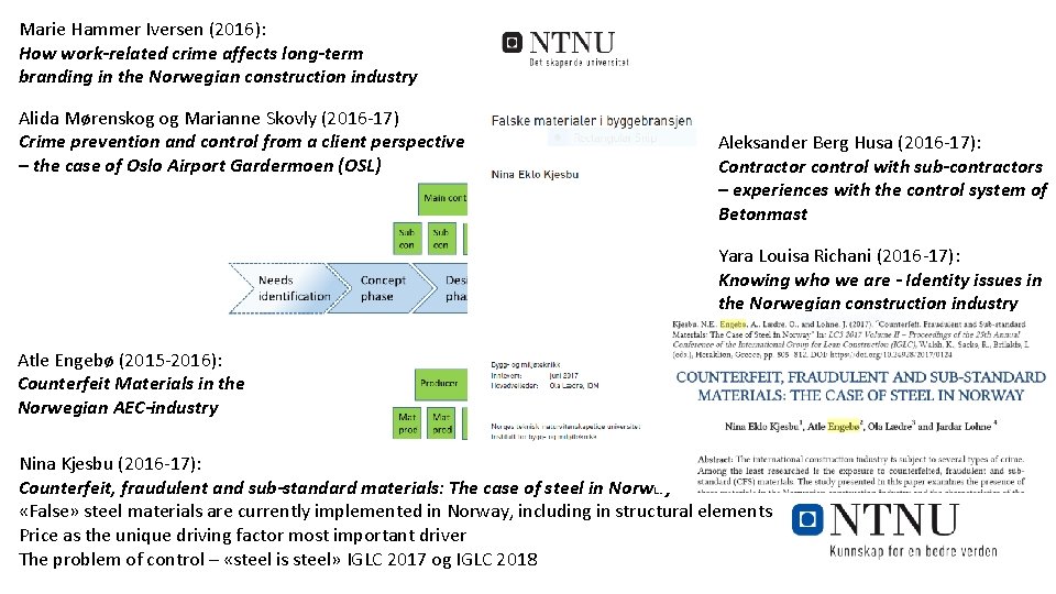 Marie Hammer Iversen (2016): How work-related crime affects long-term branding in the Norwegian construction