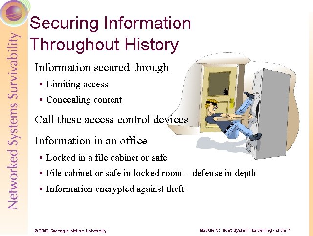 Securing Information Throughout History Information secured through • Limiting access • Concealing content Call