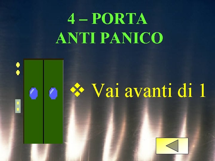 4 – PORTA ANTI PANICO v Vai avanti di 1 